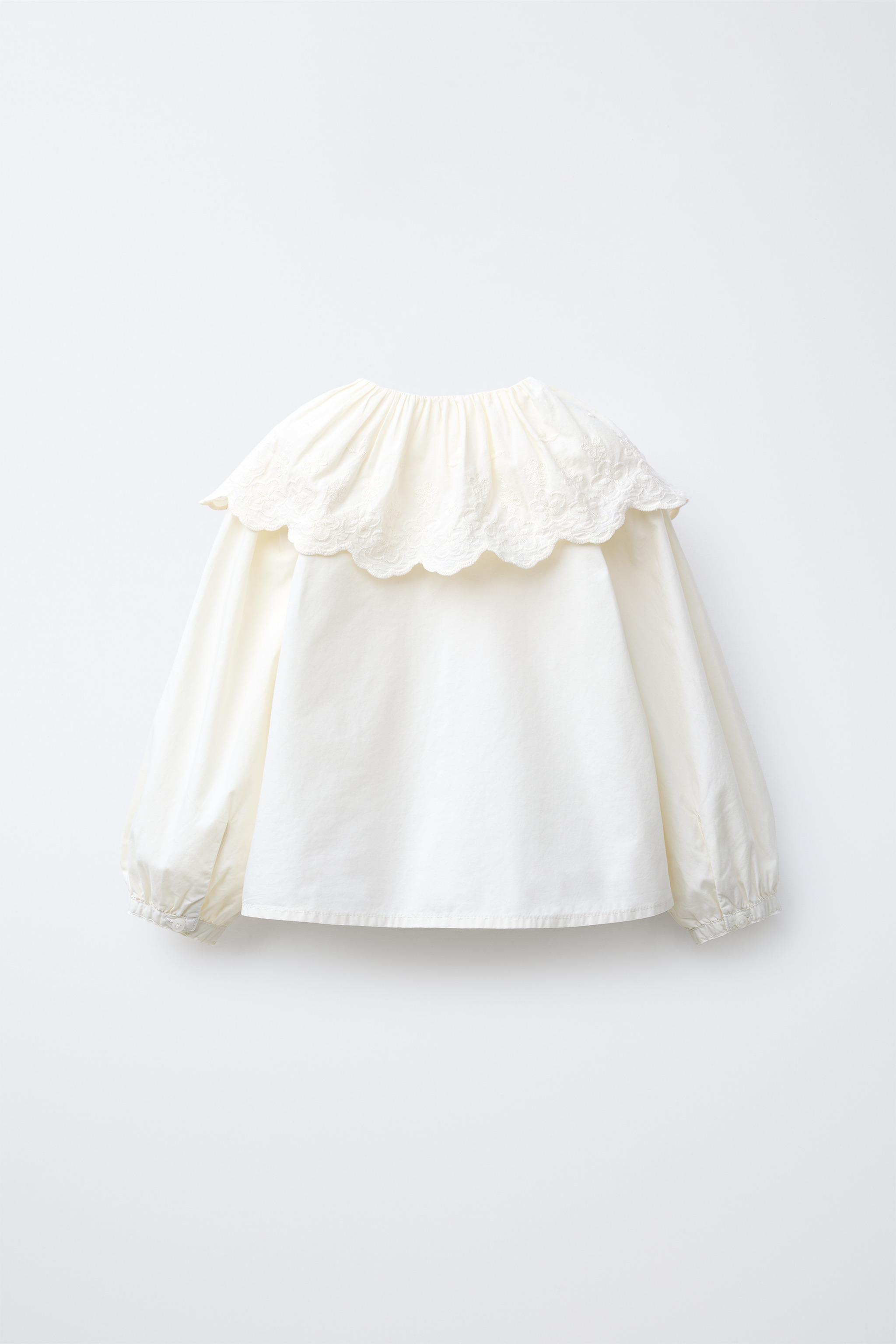 BLOUSE À COL CLAUDINE BRODÉE